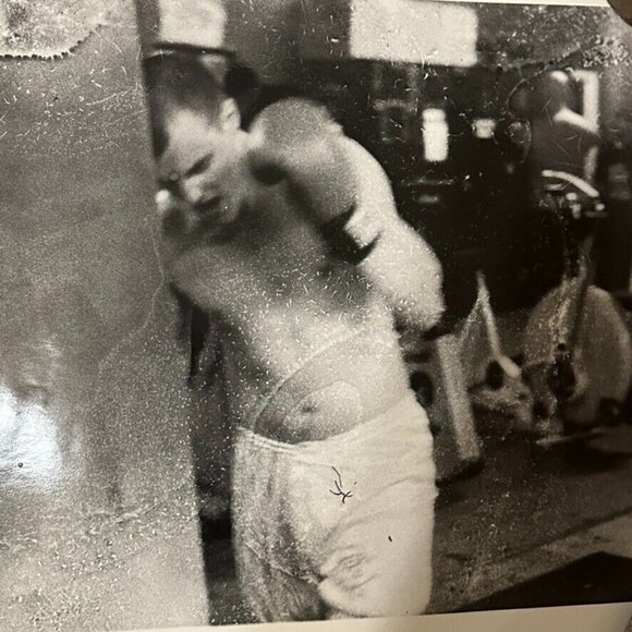 Photograph Silver Gelatin Print Janine Gordon Signed 20x24" B/W Boxing Gleasons - Picture 1 of 8